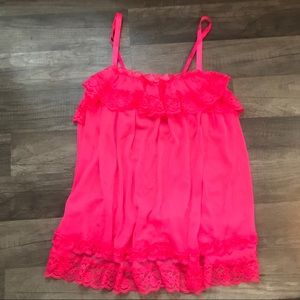 Victoria's Secret Intimates & Sleepwear - Neon Bright Pink Camisole Cami Tank Lingerie Top Victoria's Secret Intimates & Sleepwear - Neon Bright Pink Camisole Cami Tank Lingerie Top